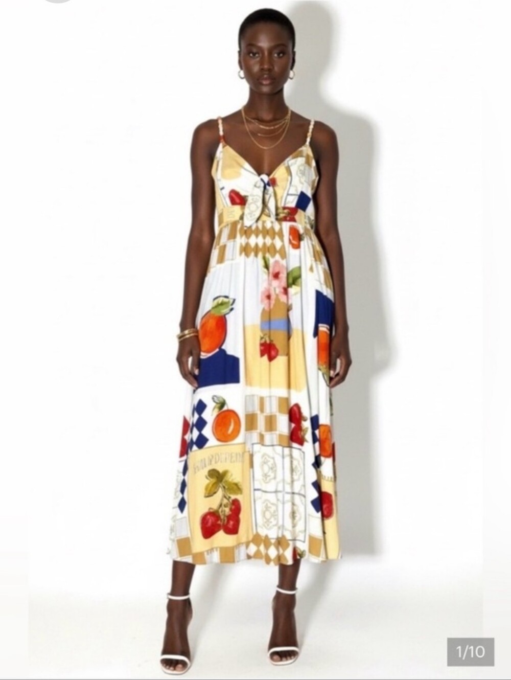 Caroline Constas Women's Linen Blend Sleeveles Maxi Dress - Picture 3 of 13